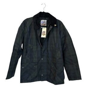 John Partridge England Landowner BlackWatch British Waxed Cotton Jacket Sz M NWT